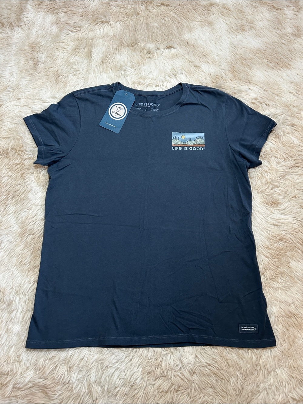 Life Is Good Navy Short Sleeve Graphic Tee